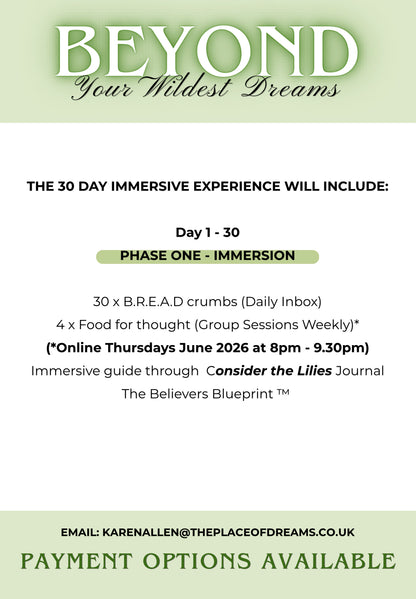 Beyond Your Wildest Dreams - 30 Day Immersion